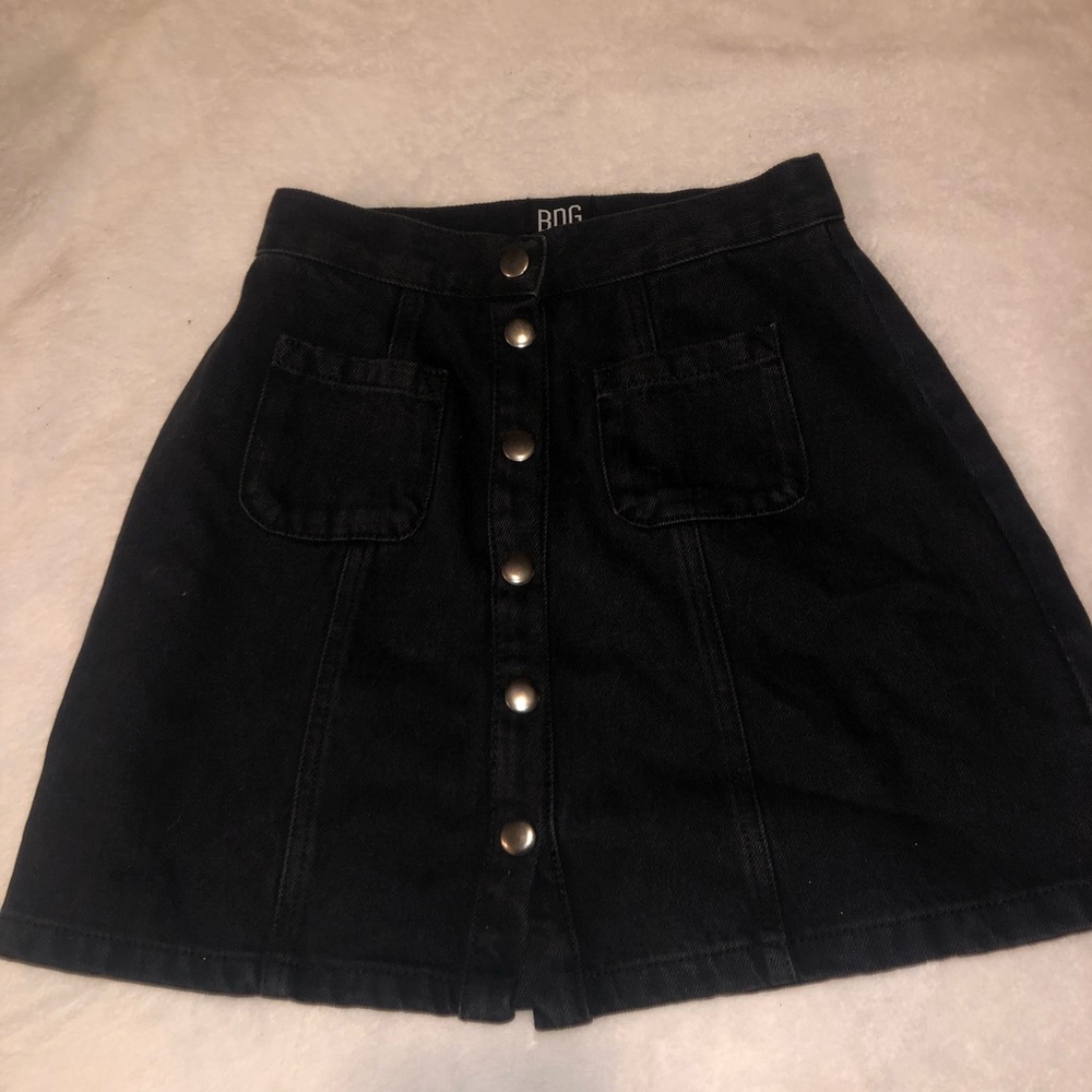BDG Urban Outfitters High-Rise Black Jean Skirt